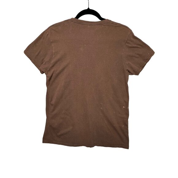 Gas Monkey Garage Distressed Brown Short Sleeve Tee Cotton Medium - Picture 2 of 4